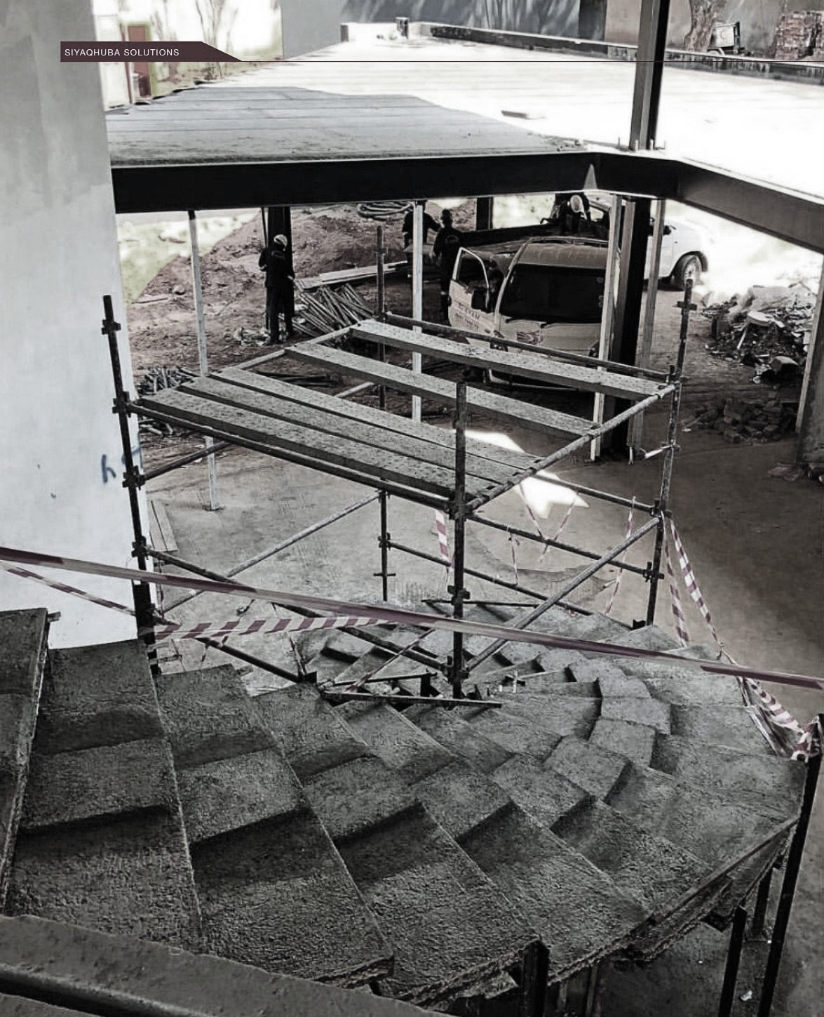 Construction project site detail